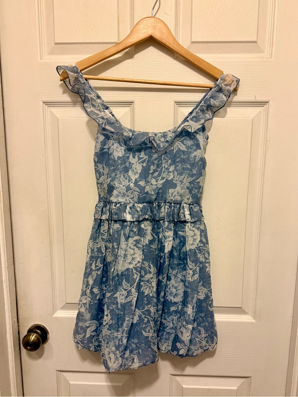 Cute Ruffle Strap Mini Dress